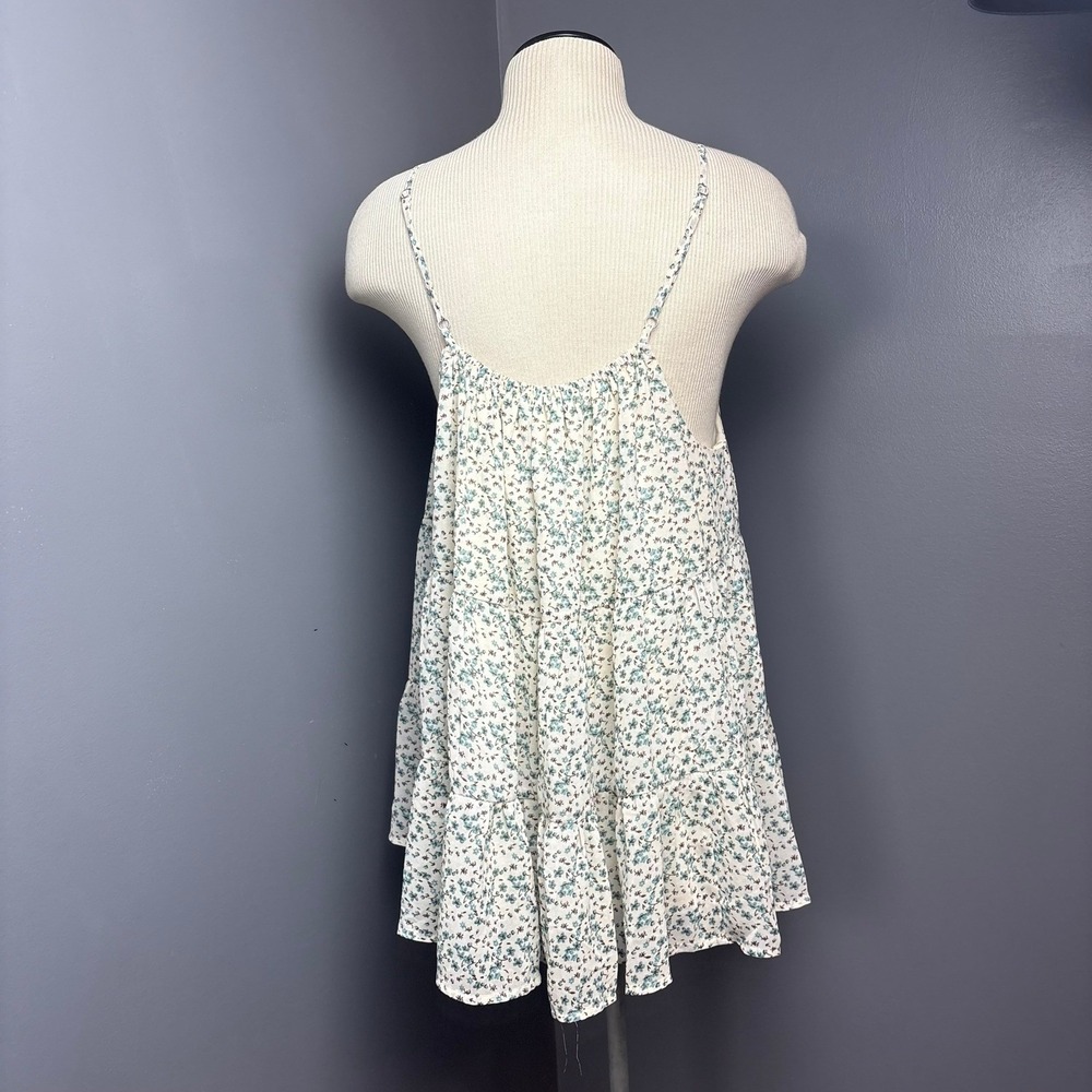 Perfectly Priscilla 2X Floral Print Dress Tiered Ruffle‎ Sleeveless Babydoll - Picture 2 of 9